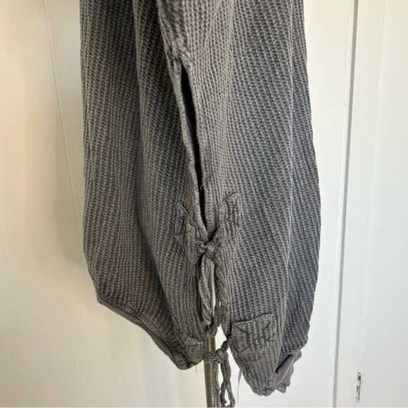 Free People FP One Interlaken‎ Tunic Waffle Oversized Grey Small - Picture 9 of 10